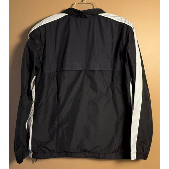 Vintage Nike Jacket Windbreaker Mens L Mesh Lining Black Gray Full Zip Logo - Picture 2 of 8